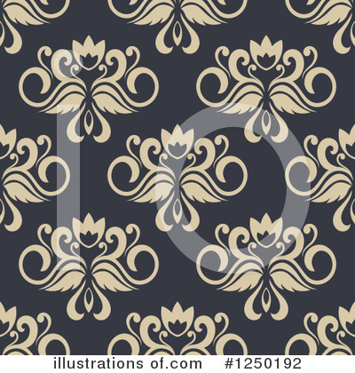 Royalty-Free (RF) Floral Pattern Clipart Illustration by Vector Tradition SM - Stock Sample #1250192