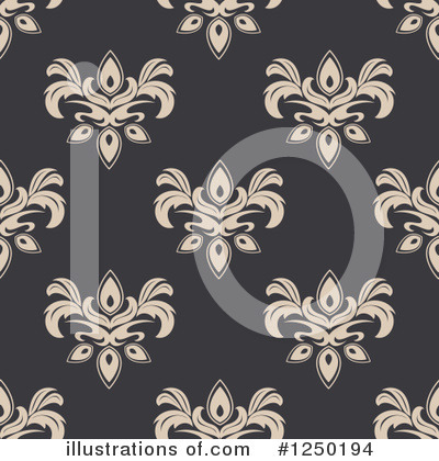 Royalty-Free (RF) Floral Pattern Clipart Illustration by Vector Tradition SM - Stock Sample #1250194