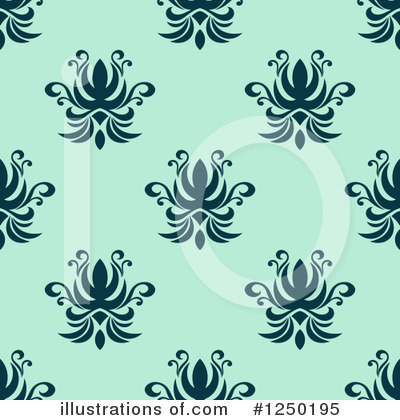 Royalty-Free (RF) Floral Pattern Clipart Illustration by Vector Tradition SM - Stock Sample #1250195