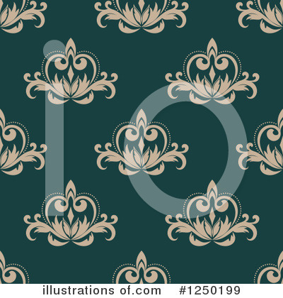 Royalty-Free (RF) Floral Pattern Clipart Illustration by Vector Tradition SM - Stock Sample #1250199