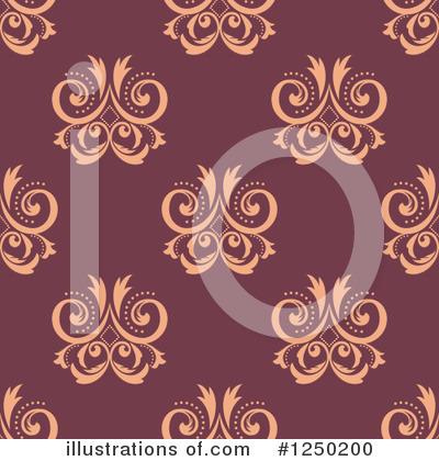 Royalty-Free (RF) Floral Pattern Clipart Illustration by Vector Tradition SM - Stock Sample #1250200