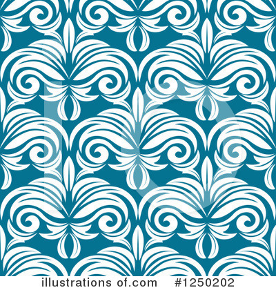 Royalty-Free (RF) Floral Pattern Clipart Illustration by Vector Tradition SM - Stock Sample #1250202