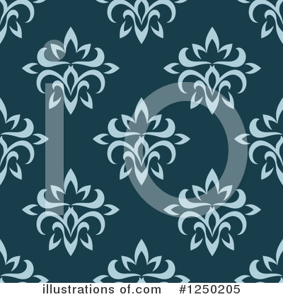 Royalty-Free (RF) Floral Pattern Clipart Illustration by Vector Tradition SM - Stock Sample #1250205