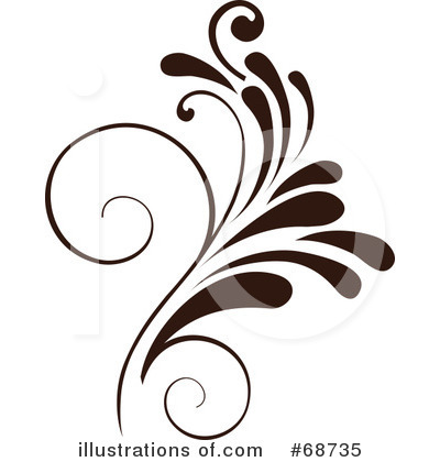Royalty-Free (RF) Floral Scroll Clipart Illustration by OnFocusMedia - Stock Sample #68735