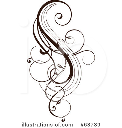 Royalty-Free (RF) Floral Scroll Clipart Illustration by OnFocusMedia - Stock Sample #68739
