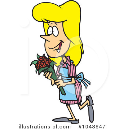 Royalty-Free (RF) Florist Clipart Illustration by toonaday - Stock Sample #1048647