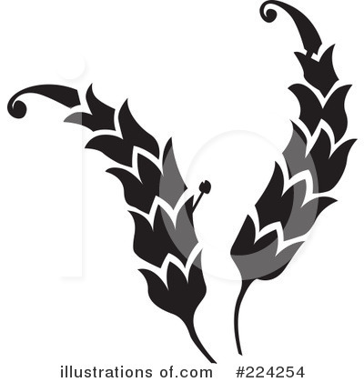 Royalty-Free (RF) Flourish Clipart Illustration by BestVector - Stock Sample #224254