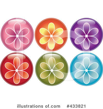 Royalty-Free (RF) Flower Button Clipart Illustration by Pams Clipart - Stock Sample #433821