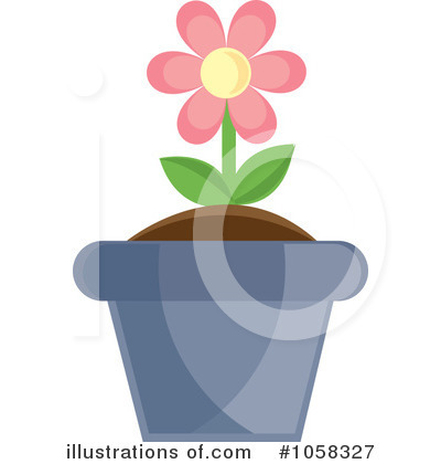 Royalty-Free (RF) Flower Clipart Illustration by Pams Clipart - Stock Sample #1058327