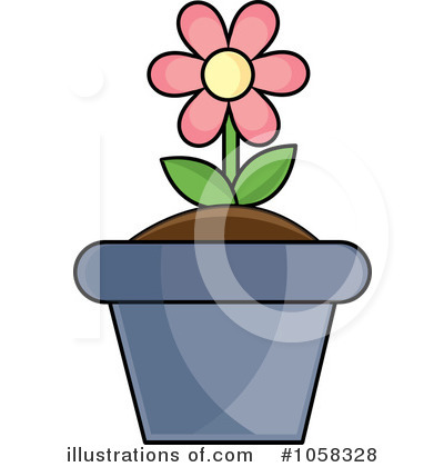 Royalty-Free (RF) Flower Clipart Illustration by Pams Clipart - Stock Sample #1058328