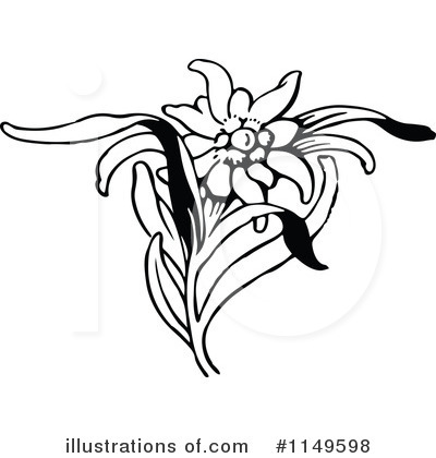Royalty-Free (RF) Flower Clipart Illustration by Prawny Vintage - Stock Sample #1149598
