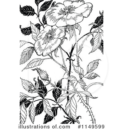 Royalty-Free (RF) Flower Clipart Illustration by Prawny Vintage - Stock Sample #1149599