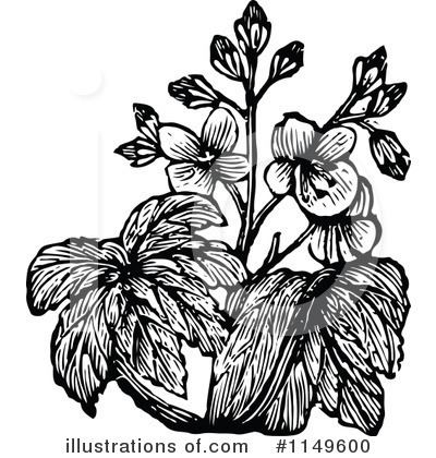 Royalty-Free (RF) Flower Clipart Illustration by Prawny Vintage - Stock Sample #1149600