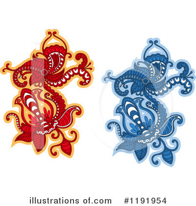 Royalty-Free (RF) Flower Clipart Illustration by Vector Tradition SM - Stock Sample #1191954
