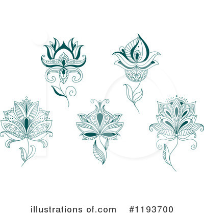 Royalty-Free (RF) Flower Clipart Illustration by Vector Tradition SM - Stock Sample #1193700