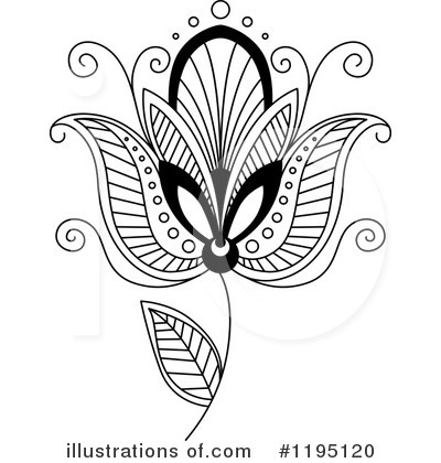 Royalty-Free (RF) Flower Clipart Illustration by Vector Tradition SM - Stock Sample #1195120