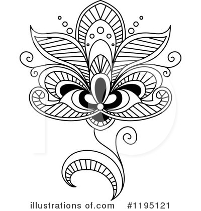 Royalty-Free (RF) Flower Clipart Illustration by Vector Tradition SM - Stock Sample #1195121