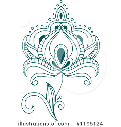 Royalty-Free (RF) Flower Clipart Illustration by Vector Tradition SM - Stock Sample #1195124