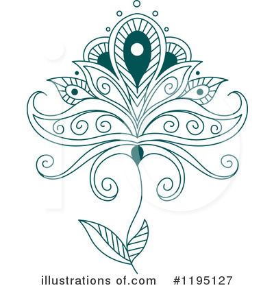 Royalty-Free (RF) Flower Clipart Illustration by Vector Tradition SM - Stock Sample #1195127