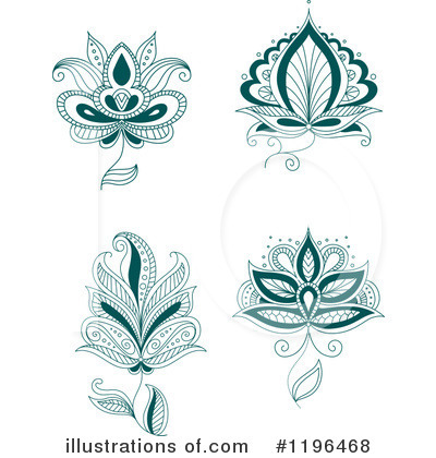 Royalty-Free (RF) Flower Clipart Illustration by Vector Tradition SM - Stock Sample #1196468