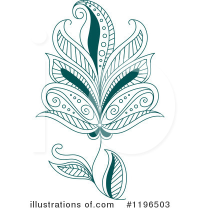 Royalty-Free (RF) Flower Clipart Illustration by Vector Tradition SM - Stock Sample #1196503