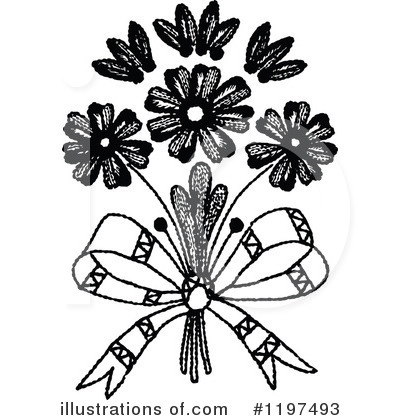 Royalty-Free (RF) Flower Clipart Illustration by Prawny Vintage - Stock Sample #1197493