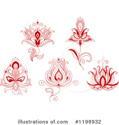 Royalty-Free (RF) Flower Clipart Illustration by Vector Tradition SM - Stock Sample #1198932
