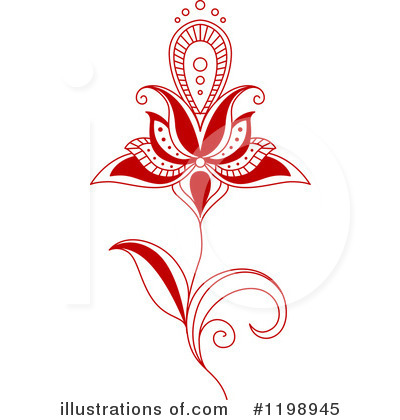 Royalty-Free (RF) Flower Clipart Illustration by Vector Tradition SM - Stock Sample #1198945