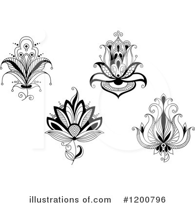 Royalty-Free (RF) Flower Clipart Illustration by Vector Tradition SM - Stock Sample #1200796