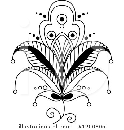 Royalty-Free (RF) Flower Clipart Illustration by Vector Tradition SM - Stock Sample #1200805
