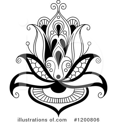 Royalty-Free (RF) Flower Clipart Illustration by Vector Tradition SM - Stock Sample #1200806