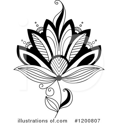 Royalty-Free (RF) Flower Clipart Illustration by Vector Tradition SM - Stock Sample #1200807