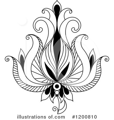 Royalty-Free (RF) Flower Clipart Illustration by Vector Tradition SM - Stock Sample #1200810