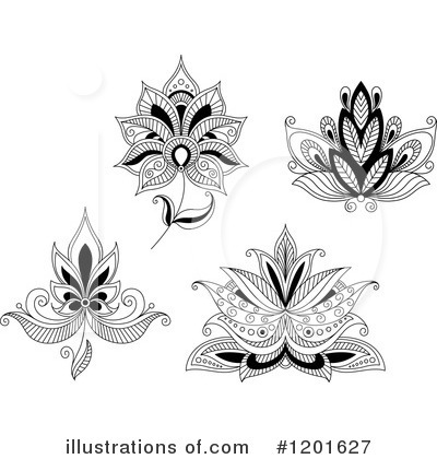 Royalty-Free (RF) Flower Clipart Illustration by Vector Tradition SM - Stock Sample #1201627