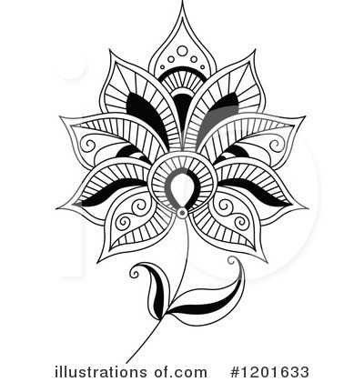Royalty-Free (RF) Flower Clipart Illustration by Vector Tradition SM - Stock Sample #1201633