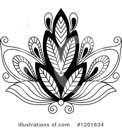 Royalty-Free (RF) Flower Clipart Illustration by Vector Tradition SM - Stock Sample #1201634