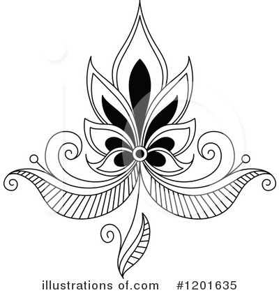 Royalty-Free (RF) Flower Clipart Illustration by Vector Tradition SM - Stock Sample #1201635