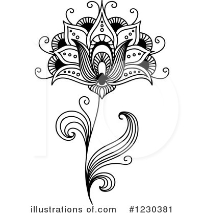 Royalty-Free (RF) Flower Clipart Illustration by Vector Tradition SM - Stock Sample #1230381