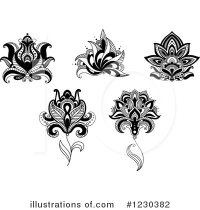 Royalty-Free (RF) Flower Clipart Illustration by Vector Tradition SM - Stock Sample #1230382