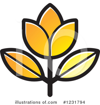 Royalty-Free (RF) Flower Clipart Illustration by Lal Perera - Stock Sample #1231794