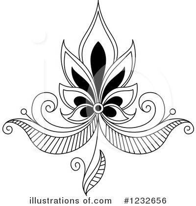 Royalty-Free (RF) Flower Clipart Illustration by Vector Tradition SM - Stock Sample #1232656