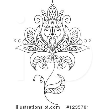 Royalty-Free (RF) Flower Clipart Illustration by Vector Tradition SM - Stock Sample #1235781