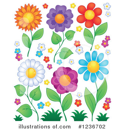 Royalty-Free (RF) Flower Clipart Illustration by visekart - Stock Sample #1236702