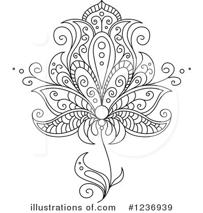 Royalty-Free (RF) Flower Clipart Illustration by Vector Tradition SM - Stock Sample #1236939