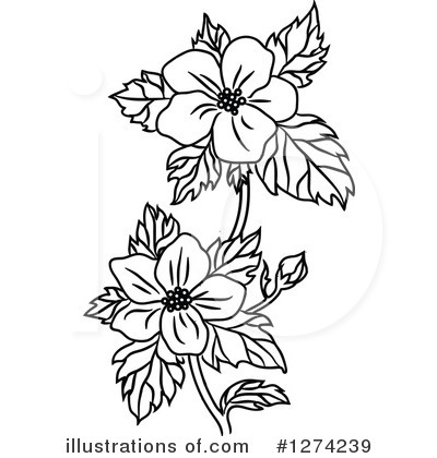 Royalty-Free (RF) Flower Clipart Illustration by Vector Tradition SM - Stock Sample #1274239