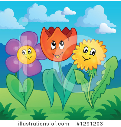 Royalty-Free (RF) Flower Clipart Illustration by visekart - Stock Sample #1291203