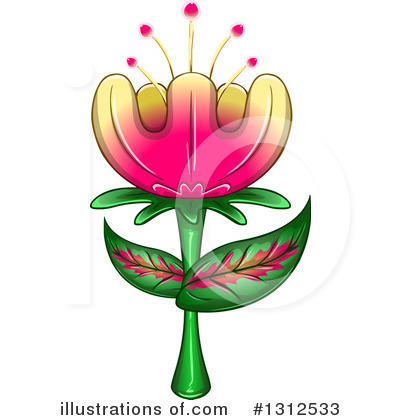 Royalty-Free (RF) Flower Clipart Illustration by Liron Peer - Stock Sample #1312533