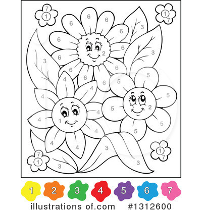 Royalty-Free (RF) Flower Clipart Illustration by visekart - Stock Sample #1312600