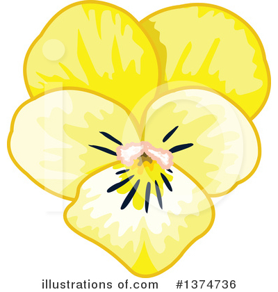 Royalty-Free (RF) Flower Clipart Illustration by Pushkin - Stock Sample #1374736