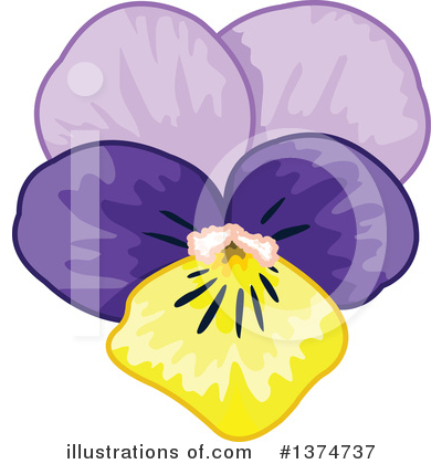 Royalty-Free (RF) Flower Clipart Illustration by Pushkin - Stock Sample #1374737